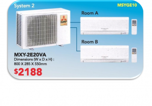 2 AC with one outside unit