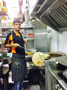 cooking in restaurant kitchen