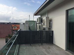 exhaust-back of the house